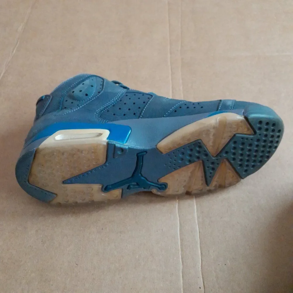 Nike Air Jordan 6 Retro 384665-400 Blue Basketball Sneakers Size 6.5Y Women 8